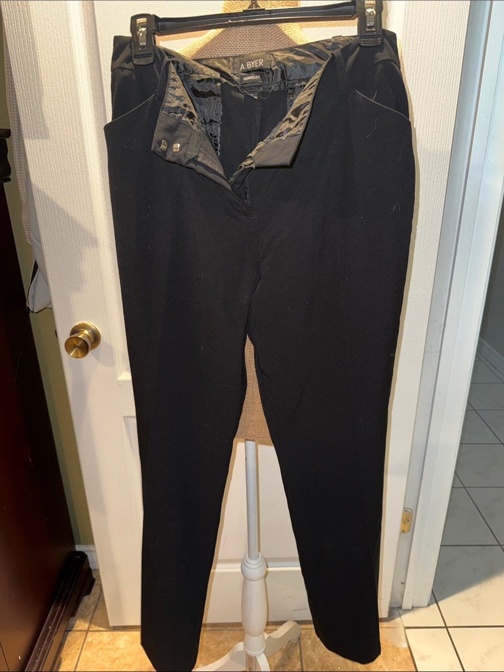 A. Byer Black Women's Slim Trousers